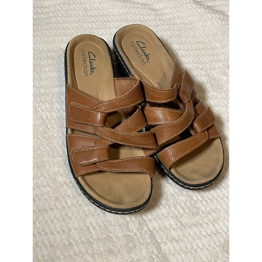Clarks Collection Women's 7 Merliah Karli Strappy Sandal Shoe Tan Brown